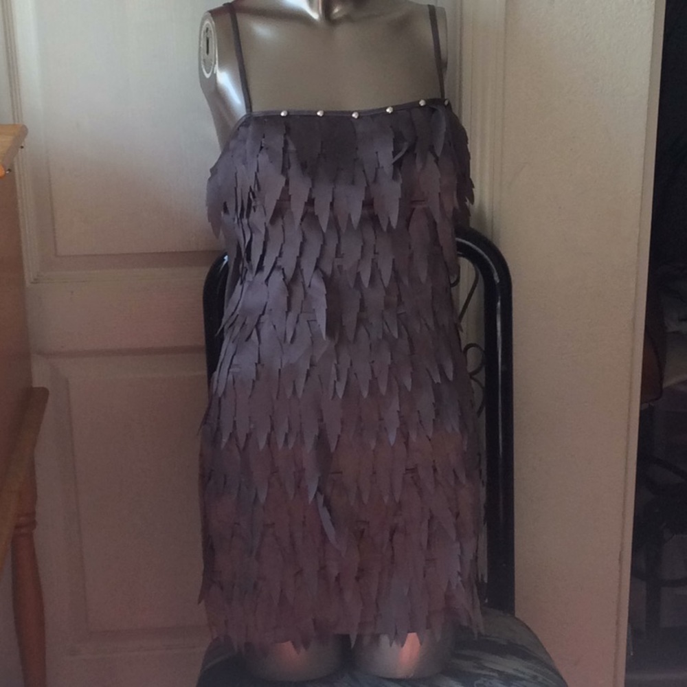 Fall brown leaf dress by Misope